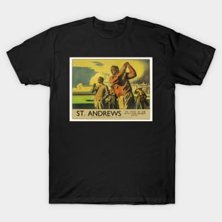 St Andrews Golf Lithograph T-Shirt